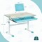 Costway Height-Adjustable Kids Desk Children Study Table with Tilt Desktop & Book Stand Blue/Pink